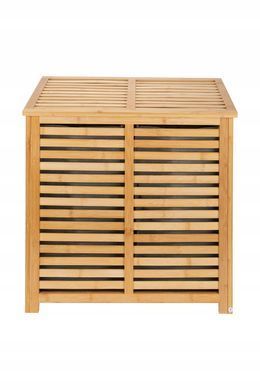 Окремостоячий бамбуковий кошик для білизни Bamboo 60x40x60см 140л графітовий
