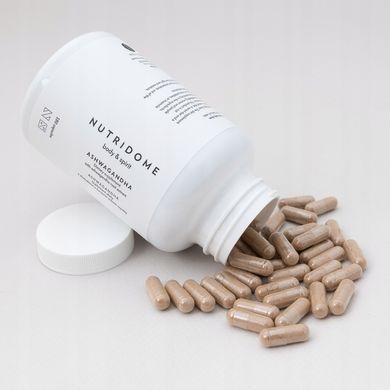 Таблетки для снижения стресса с ашвагандой и индийским женьшенем Nutridome 180 капсул