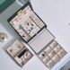 Большая зелёная шкатулка для украшений с ключом и 3 уровнями хранения