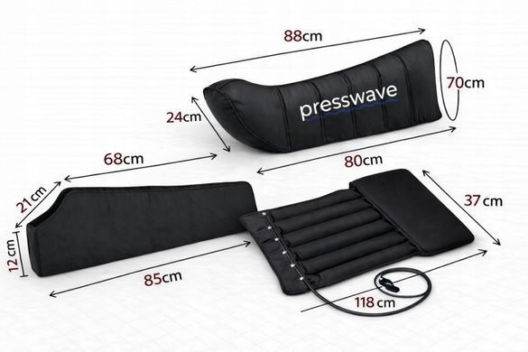 Набір для пресотерапії PressWave XL для ніг, рук і талії, 6 камер