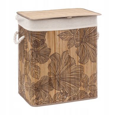Корзина для белья BlackFlora 60 л из бамбука