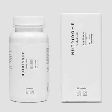 Валериана для лучшего сна, настроения, понижения стресса 500 мг Nutridome 60 капсул