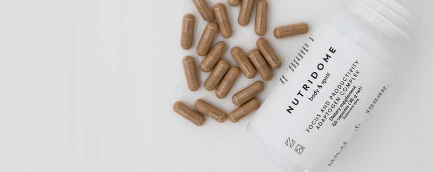 Адаптогени для фокусу, концентрації та енергії &mdash; дієтична добавка Nutridome, 60 капсул