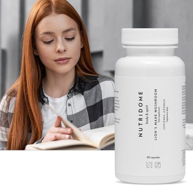 Добавка &laquo;Левова грива&raquo; для пам'яті та функції мозку Nutridome 60 капсул