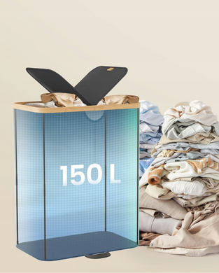 Кошик для білизни 150 л із 2 знімними мішками &mdash; місткий, практичний та стильний