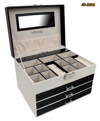 Скринька для прикрас чорний еко-шкіра villado - 4