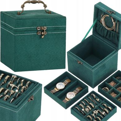 Скринька для ювелірних виробів, органайзер, коробка, ретро коробка - 9