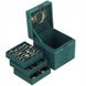Скринька для ювелірних виробів, органайзер, коробка, ретро коробка, Зелений