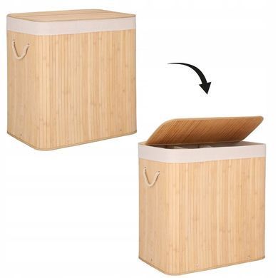 Бамбуковая корзина для белья 150 л
