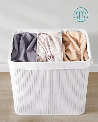 Бамбукова корзина для білизни 150 л