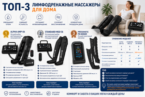 ТОП-3 лімфодренажні масажери для дому